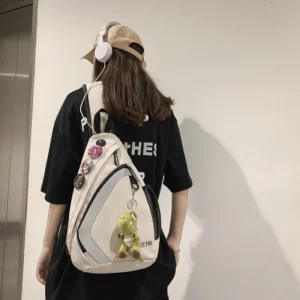 Hip Hop Multi Function Waterproof Crossbody Sling Bag Men Women Techwear Style Reflective Single Shoulder Chest Bag Backpack - Image 3