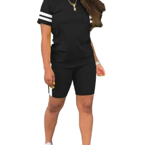2025 Women's Summer Short Shorts Set Casual Versatile Outfit for Hot Weather Comfortable Lightweight Clothing Set - Image 5