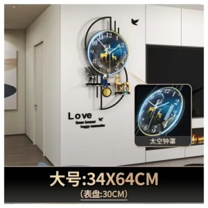 Modern Digital Wall Clock 3D Nightlight Silent Electronic Creative Wall Clock Jump Second Home Decoration - Image 2