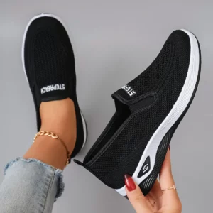 Spring New Women's Casual Sports Shoes, Comfortable, Breathable, Lightweight and Wear-Resistant Lazy Shoes, One-Leg Soft-Soled Flat Shoes - Image 3
