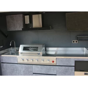 Modern Outdoor Furniture Cottage with Stainless Steel Kitchen Cabinets, Gas Grill with Shed, Customisable, Outdoor Pergola - Image 4