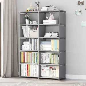 Simple Bookshelf Multi Layer Easy Assembly Diy Wardrobe Bookshelf Plastic Square Storage Rack Living Room Study Room Bedroom - Image 3