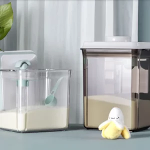 1000-2300ml Storage Jar Press Switch Milk Powder Can Moisture-Proof with Triangle Scraping Milk Powder Box Food Container - Image 1