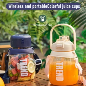 Multifunctional mini electric portable Juicer Blender juice cup USB 1100ML travel handheld fruit smoothie Shakes Juicing Cup - Image 1