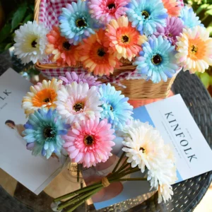 1pc/3pc/6pc Artificial Silk Gerbera Flowers Wedding Home verandahs Table Decor Fake Daisy Chrysanthemum Party Home Decoration - Image 2
