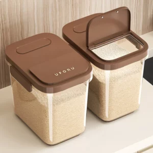 UFORU food grade kitchen rice flour rice bucket boxRice bucket 50 catty household large sealed insect-proof rice jar - Image 2