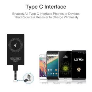 Universal Android Qi Wireless Charging Receiver Type C Wireless Charger Receiving Patch For Micro USB Smartphone For Iphone 6 7 - Image 2