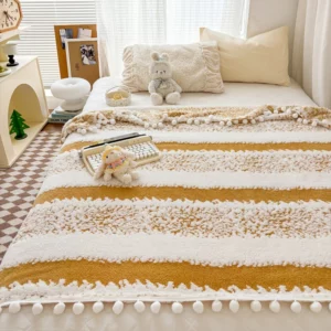 1pc two-color jacquard star velvet Dream Talk ball blanket, comfortable and breathable, dopamine color series, festival gift - Image 4