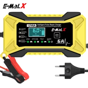 12V 6A Car Battery Charger Pulse Repair LiFePO4 14.6V Smart Fast Charge AGM Deep Cycle GEL Lead-Acid Charger For Auto Motorcycle - Image 2