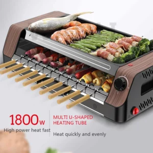 Multifunctional Electric Barbecue Grill Household Kitchen Appliances Smokeless Barbecue Machine Nonstick Bakeware Electric Stove - Image 1