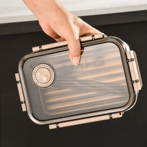 WORTHBUY 304 Stainless Steel Food Fresh-keeping Box Refrigerator Food Preservation Box Leak-proof Sealed Food Storage Container - Image 6