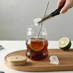 1/2pcs 500ml Glass Tumblers Cups With Straw Mason Jar Clear Juice Coffee Milk Cup With Bamboo Lids Drinkware Stripe Beer Mug - Image 3