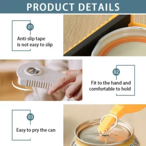 Can Opener Multifunctional Bottle Opener Jar Opener for Beer Coke Jam Beverage - Image 2