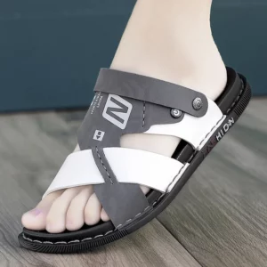 Summer New Men's Sandals Comfortable and Non slip Slippers Outdoor Beach Sandals Casual Flat Shoes - Image 2