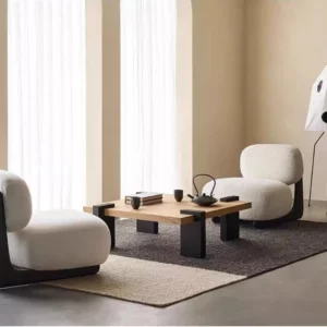 Square Luxury Coffee Table Solid Wood Walnut Designer Small Coffee Table Living Room Black Mesa De Centro Sala Home Furniture - Image 6
