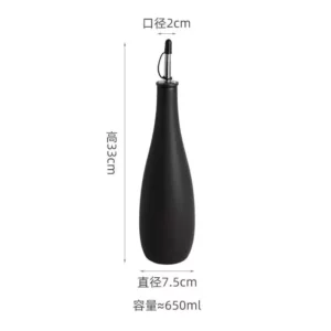 Japanese kitchen seasoning bottle Ceramic oil bottle seasoning household large capacity leak-proof soy sauce - Image 6