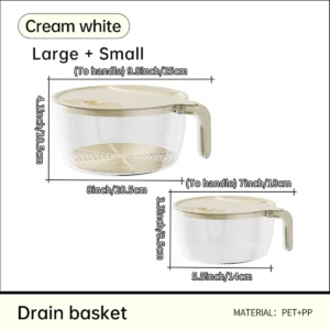 UFORU Washing basket multi-functional rice washing machine plastic light luxury kitchen household drain rice washing vegetables - Image 6