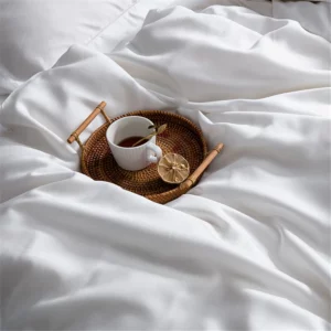 Sondeson Luxury White 100% Silk Bedding Set Healthy Skin Beauty Queen King Duvet Cover Set Flat Sheet Pillowcase Bed Linen Sets - Image 5