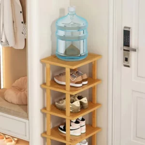 Wood Shoe Rack MultiLayer Stackable Shoes Organizer Narrow Entrance Shoe Shelf Storage Shelf Home High-capacity Storage Cabinets - Image 4