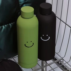 1 Sleek Stainless Steel Insulated Water Bottle with Cheerful Double-Walled Vacuum Flask for Hot & Cold Drinks, Reusable & - Image 1
