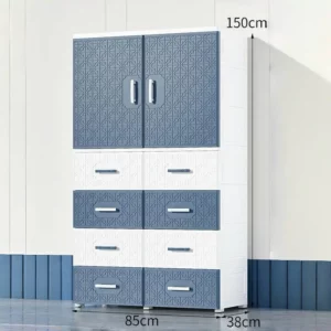 Baby wardrobe plastic locker baby drawer locker bedroom clothes storage cabinet - Image 6