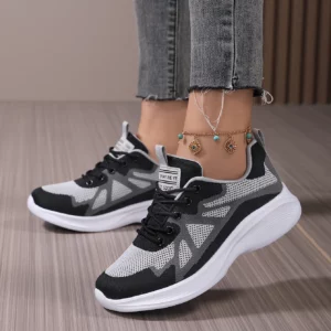 Women Sneakers Lightweight Running Shoes Breathable Athletic Walking Gym Shoe Flat Comfortable Jog Basket Fitness - Image 2