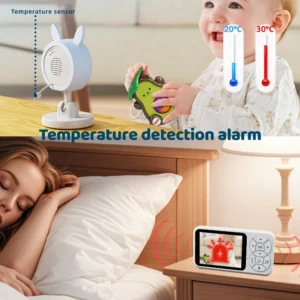 DANMINI new 3.5 "RGB night light baby monitor with night vision temperature detection voice intercom baby nanny security camera - Image 4