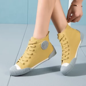 High Top New Style Women Sneakers Fashion Concise Canvas Shoes Trend Youth Skateboarding Shoes Comfortable Women Vulcanize Shoes - Image 4