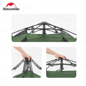 Naturehike One-touch Tent 3-4 Person Ultralight Waterproof Fast Build Camping Tent Outdoor Backpack Tent Portable Automatic Tent - Image 4
