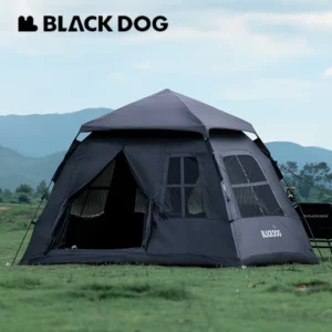 Naturehike BLACKDOG Automatic Tent Black Coating Two Doors Four Windows Camping Outdoor Sunscreen Waterproof Quick Opening Tent - Image 1
