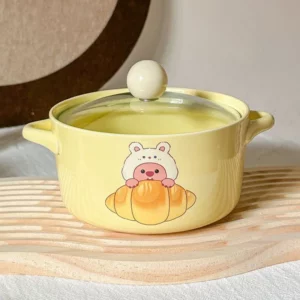 850ml Cute Zanmang Loopy Ceramics Instant Noodle Bowl Cartoon Anime Student Dormitory Hand Drawn Soup Bowl Kawaii Girl Gifts - Image 5