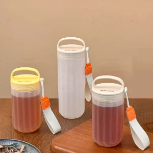 WORTHBUY New 350/550Ml Plastic Water Bottle With Handle&Rope Leak Proof Drinking Bottle Travel Sport Portable Milk Coffee Cup - Image 2
