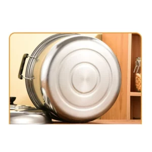 American stainless steel soup pot five-piece set, 16-24cm porridge cooking pot, household gift pot set - Image 6