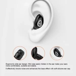 Mini Invisible Earphones Bluetooth 5.0 Wireless Headphones Hands Free Sports In-Ear Earbuds HiFi Music Gaming Headset with Mic - Image 3