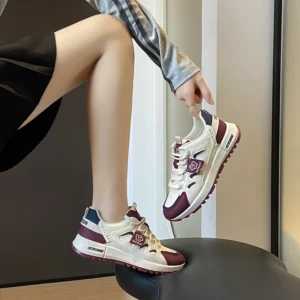 Agam sports shoes women 2025 new lightweight soft soles not tired feet Dad shoes students leisure running shoes - Image 2