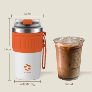 400ml Stainless Steel Coffee Cup Portable Thermos Cup Leak Proof Water Bottle Keep Cold and Hot Travel Outdoor Drinking Utensil - Image 6