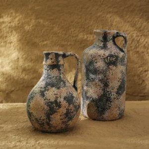 CAPIRON Earthenware Vase for Dried Flower Pampas Grass Nordic Wabi Sabi Retro Home Aesthetics Bookshelf Wall Shelf Decoration - Image 1