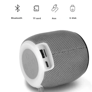 Outdoor portable wireless Bluetooth speaker, subwoofer, car and home with colorful lights, atmospheric small mini speaker - Image 4