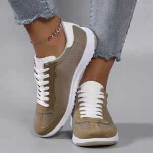 Spring new women's sports shoes, fashionable, breathable, lightweight, non-slip, wear-resistant, casual sports shoes, flat shoes - Image 3