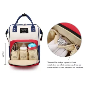 Large Capacity Canvas Mummy Bag Multifunctional Baby Bottle Thermal Insulation Travel Storage Bag Fashion Mummy Bag Hanging Bag - Image 2
