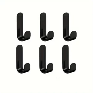 6Pcs Strong Self-Adhesive J-hook Waterproof Adhesive Hanging,Bathroom Towel Key Kitchen - Image 6