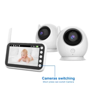 Sunlight 0024.3" Display 720P Baby Phone Camera 2.4G Wireless Two-way Audio Nanny Feeding Alarm Temperature Sensor Video Baby M - Image 3