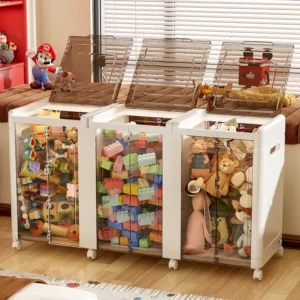 Folding Storage Box Multifunction Foldable Organizer Container Plastic Sundries Storages Supplies Organizer Box with Lid 1 PCS - Image 1