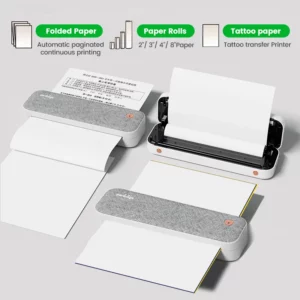 PeriPage A40 Continuous Thermal A4 Printer Wireless PDF Webpage Contract Picture Printers Maker 210mm Paper No Ink or Toner - Image 3
