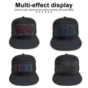 LED Hat Light Display Screen DIY Smart Pixel Matrix Baseball Hat Rechargeable Bluetooth APP Control Hip Hop Street Party Decor - Image 6