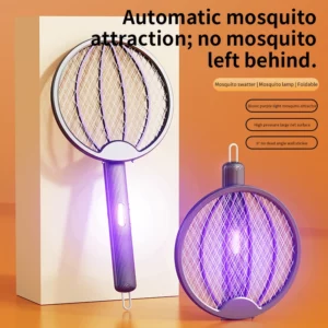 Foldable Electric Mosquito Swatter 3-in-1 Electric Mosquito Killer Anti-mosquito Lamp Rechargeable Wall-Mounted Mosquito Swatter - Image 2