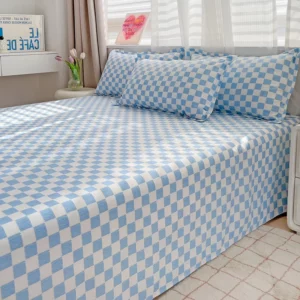Washed Cotton Flat Bed Sheet Solid Bed Cover Single Double Queen King Size Bedsheet Linens Soft Bedspread (Pillowcase Can Order) - Image 3