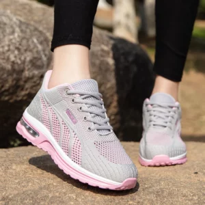 Women Running Shoes Ladies Breathable Sneakers Mesh Tennis Women's Sports Shoes Outdoor Lace Up Training Shoes - Image 3