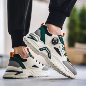 Men's Korean rotating buckle fashion casual sports shoes four season soft soled non slip outdoor running shoes student sneakers - Image 6