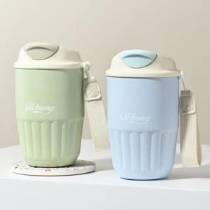 410ML Thermos Coffee Mug Double Wall Stainless Steel Thermos Bottle Vacuum Insulated Thermal Cup Tumbler For Girls Birthday Gift - Image 2